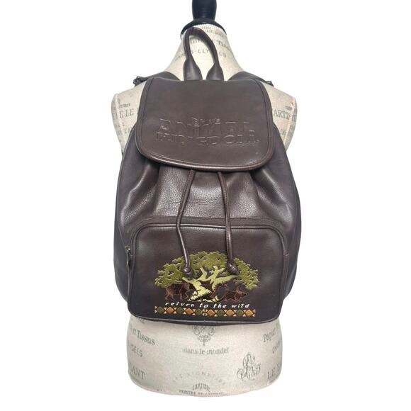 Disney | Women | Vtg 90s-00s Animal Kingdom Tree Of Life Faux Leather Backpack main image 5